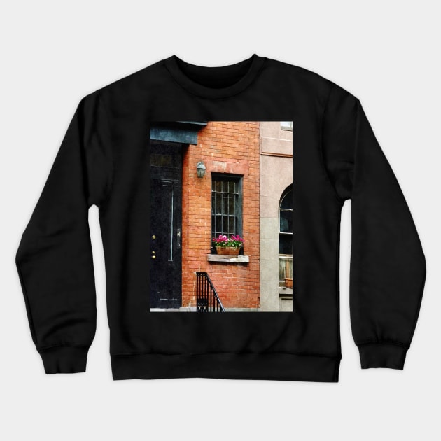 Manhattan NY - Chelsea Windowbox Crewneck Sweatshirt by SusanSavad